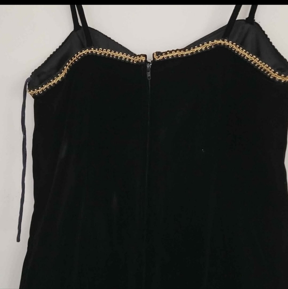 SEXY 90's Les Robes Galleria Black Velvet Luxurious Evening Dress Size 9/10 - Picture 5 of 9